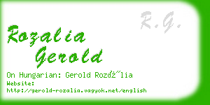 rozalia gerold business card